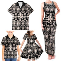 Aloha Hawaii Shell Quilt Family Matching Tank Maxi Dress and Hawaiian Shirt Seamless Style - Polynesian Pride