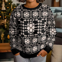 Aloha Hawaii Shell Quilt Kid Ugly Christmas Sweater Seamless Style - Polynesian Pride