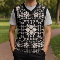 Aloha Hawaii Shell Quilt Christmas Knitted V-Neck Vest Seamless Style - Polynesian Pride