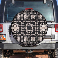 Aloha Hawaii Shell Quilt Spare Tire Cover Seamless Style LT14 Black - Polynesian Pride