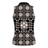 Aloha Hawaii Shell Quilt Women Sleeveless Polo Shirt Seamless Style - Polynesian Pride