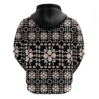 Aloha Hawaii Shell Quilt Zip Hoodie Seamless Style - Polynesian Pride