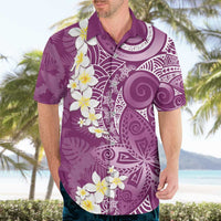 Pink Polynesian Tribal Frangipani Tropical Vibe Hawaiian Shirt