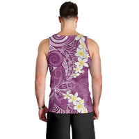 Pink Polynesian Tribal Frangipani Tropical Vibe Men Tank Top