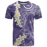 Violet Polynesian Tribal Frangipani Tropical Vibe T Shirt LT14 Violet - Polynesian Pride