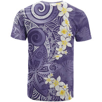 Violet Polynesian Tribal Frangipani Tropical Vibe T Shirt LT14 - Polynesian Pride