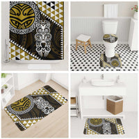 Yellow Aotearoa Niho Taniwha Bathroom Set Maori Mythology Tooth - Taniko Motifs - Polynesian Pride