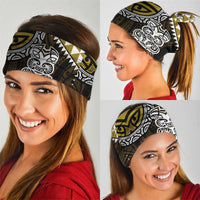 Yellow Aotearoa Niho Taniwha Neck Gaiter Maori Mythology Tooth - Taniko Motifs - Polynesian Pride