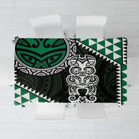 Green Aotearoa Niho Taniwha Tablecloth Maori Mythology Tooth - Taniko Motifs