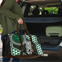 Green Aotearoa Niho Taniwha Travel Bag Maori Mythology Tooth - Taniko Motifs - Polynesian Pride