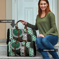 Green Aotearoa Niho Taniwha Travel Bag Maori Mythology Tooth - Taniko Motifs - Polynesian Pride