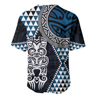 Blue Aotearoa Niho Taniwha Baseball Jersey Maori Mythology Tooth - Taniko Motifs