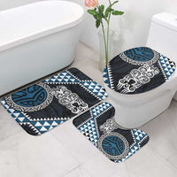 Blue Aotearoa Niho Taniwha Bathroom Set Maori Mythology Tooth - Taniko Motifs - Polynesian Pride
