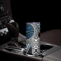 Blue Aotearoa Niho Taniwha Skinny Tumbler Maori Mythology Tooth - Taniko Motifs