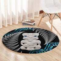 Aotearoa Taniko Paua Shell With Hei Tiki Round Carpet LT14 - Polynesian Pride