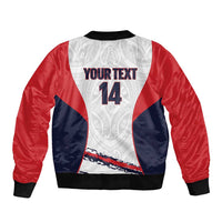 AS Venus Tahiti Football Custom Bomber Jacket Go Champions Polynesian Pattern