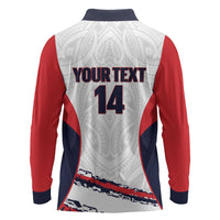 AS Venus Tahiti Football Custom Long Sleeve Polo Shirt Go Champions Polynesian Pattern