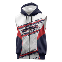 AS Venus Tahiti Football Custom Sleeveless Zip Hoodie Go Champions Polynesian Pattern