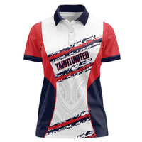 AS Venus Tahiti Football Custom Women Polo Shirt Go Champions Polynesian Pattern