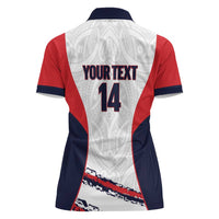 AS Venus Tahiti Football Custom Women Polo Shirt Go Champions Polynesian Pattern