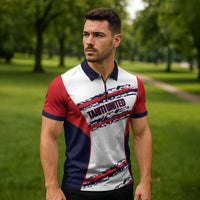 AS Venus Tahiti Football Custom Zipper Polo Shirt Go Champions Polynesian Pattern