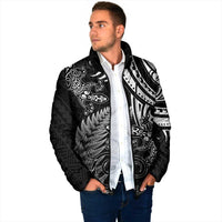 New Zealand Lizard Padded Jacket Silver Fern Aotearoa Maori - Polynesian Pride