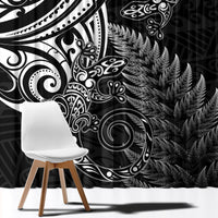 New Zealand Lizard Window Curtain Silver Fern Aotearoa Maori