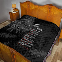 Custom New Zealand Haka Rugby Quilt 2024 Pacific Go Black Silver Fern