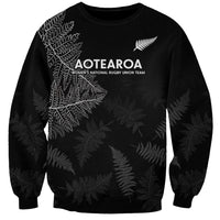 New Zealand Haka Rugby Sweatshirt 2024 Pacific Go Black Silver Fern LT14 Unisex Black - Polynesian Pride