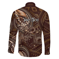 Personalised Polynesia Zodiac Capricorn Family Matching Off Shoulder Maxi Dress and Hawaiian Shirt Galaxy Polynesian Pattern Chest Tattoo Style LT14 - Polynesian Pride