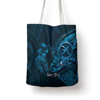 Personalised Polynesia Zodiac Pisces Tote Bag Galaxy Polynesian Pattern Chest Tattoo Style