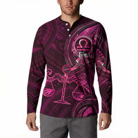 Personalised Polynesia Zodiac Libra Button Sweatshirt Galaxy Polynesian Pattern Chest Tattoo Style