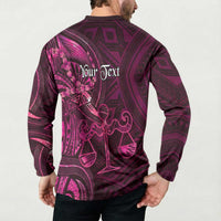 Personalised Polynesia Zodiac Libra Button Sweatshirt Galaxy Polynesian Pattern Chest Tattoo Style