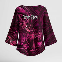 Personalised Polynesia Zodiac Libra Kimono Sleeve Blouse Galaxy Polynesian Pattern Chest Tattoo Style LT14 - Polynesian Pride