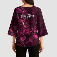 Personalised Polynesia Zodiac Libra Kimono Sleeve Blouse Galaxy Polynesian Pattern Chest Tattoo Style LT14 - Polynesian Pride