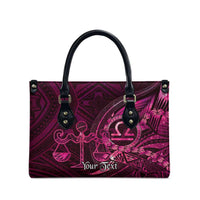 Personalised Polynesia Zodiac Libra Leather Bag Galaxy Polynesian Pattern Chest Tattoo Style