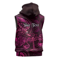 Personalised Polynesia Zodiac Libra Sleeveless Zip Hoodie Galaxy Polynesian Pattern Chest Tattoo Style LT14 - Polynesian Pride