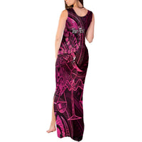 Personalised Polynesia Zodiac Libra Tank Maxi Dress Galaxy Polynesian Pattern Chest Tattoo Style
