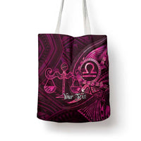 Personalised Polynesia Zodiac Libra Tote Bag Galaxy Polynesian Pattern Chest Tattoo Style
