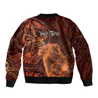 Personalised Polynesia Zodiac Leo Bomber Jacket Galaxy Polynesian Pattern Chest Tattoo Style LT14 - Polynesian Pride