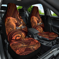 Personalised Polynesia Zodiac Leo Car Seat Cover Galaxy Polynesian Pattern Chest Tattoo Style