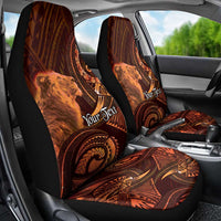 Personalised Polynesia Zodiac Leo Car Seat Cover Galaxy Polynesian Pattern Chest Tattoo Style