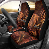 Personalised Polynesia Zodiac Leo Car Seat Cover Galaxy Polynesian Pattern Chest Tattoo Style