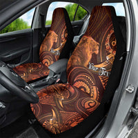 Personalised Polynesia Zodiac Leo Car Seat Cover Galaxy Polynesian Pattern Chest Tattoo Style