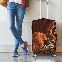 Personalised Polynesia Zodiac Leo Luggage Cover Galaxy Polynesian Pattern Chest Tattoo Style LT14 - Polynesian Pride