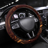 Polynesia Zodiac Leo Steering Wheel Cover Galaxy Polynesian Pattern Chest Tattoo Style