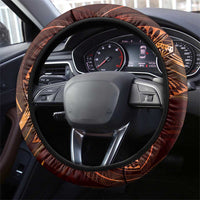Polynesia Zodiac Leo Steering Wheel Cover Galaxy Polynesian Pattern Chest Tattoo Style