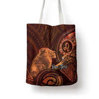 Personalised Polynesia Zodiac Leo Tote Bag Galaxy Polynesian Pattern Chest Tattoo Style