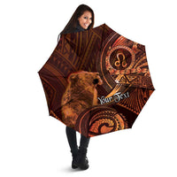 Personalised Polynesia Zodiac Leo Umbrella Galaxy Polynesian Pattern Chest Tattoo Style
