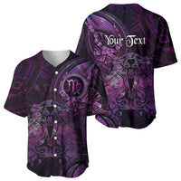 Personalised Polynesia Zodiac Virgo Baseball Jersey Galaxy Polynesian Pattern Chest Tattoo Style